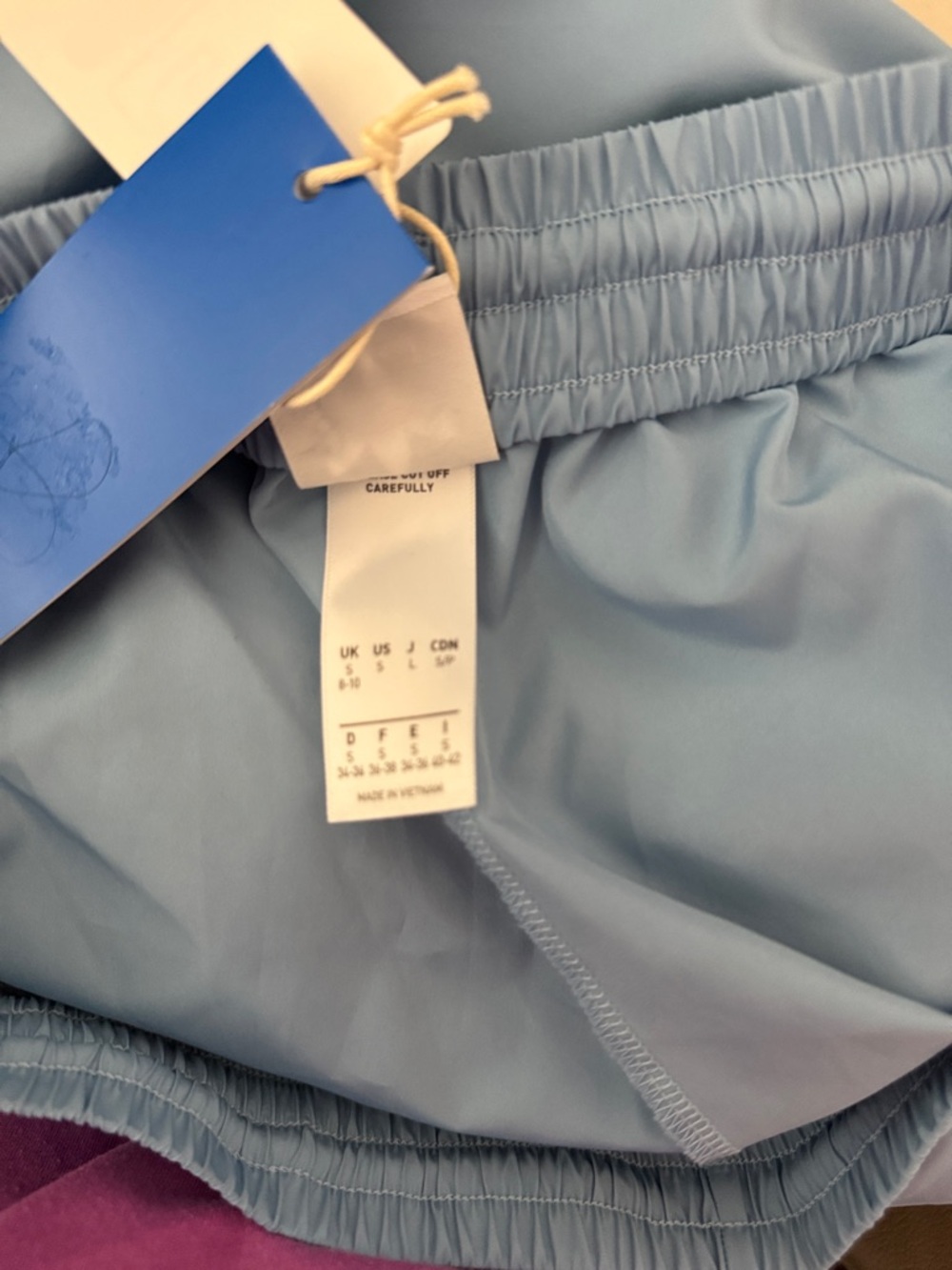 adidas Light Blue Wide-Leg Track Pants with Trefoil - Picture 6 of 9